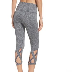 High Waisted Crop Zella Leggings - Grey